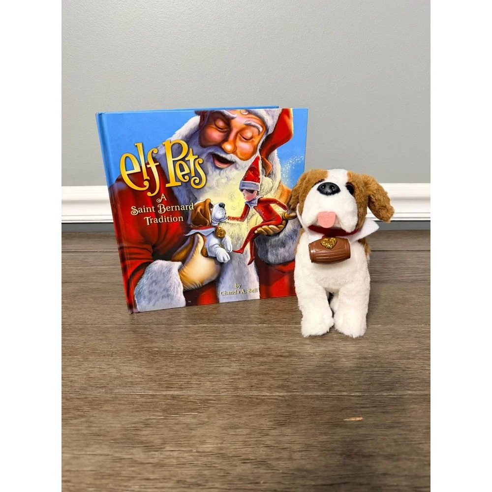 Elf Pets A Saint‎ Bernard Tradition Christmas Book and Plush Set